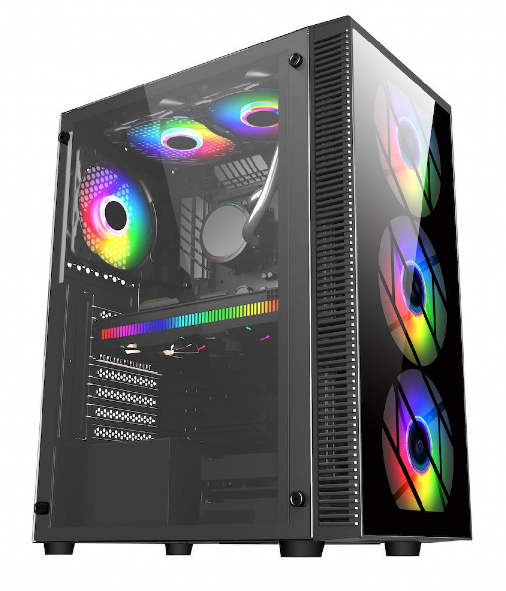Кутия FSP CMT192 TG ATX Mid Tower, Чернана ниска цена с бърза доставка - BestPC.BG