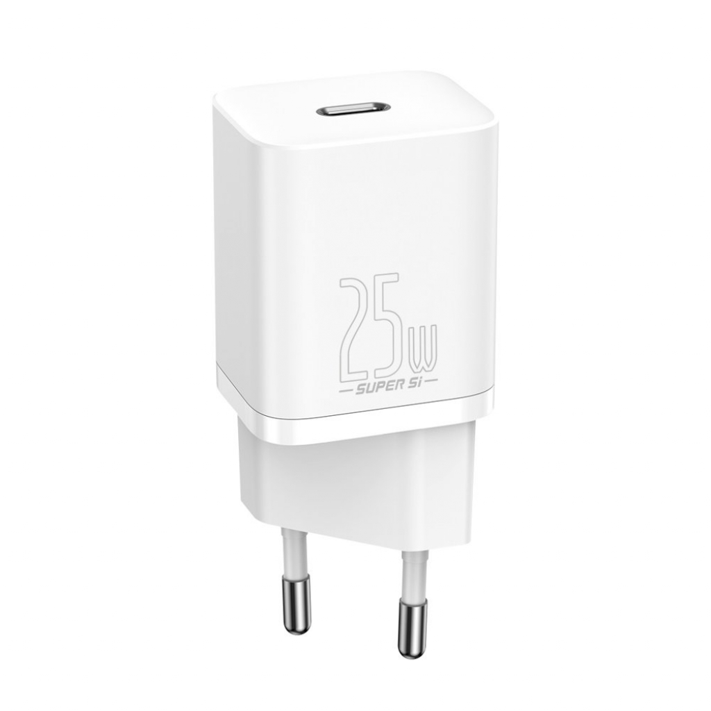 Принадлежност за смартфон Зарядно устройство Baseus Super Si Quick USB-C, 25W, бяло CCSP020102на ниска цена с бърза доставка - BestPC.BG