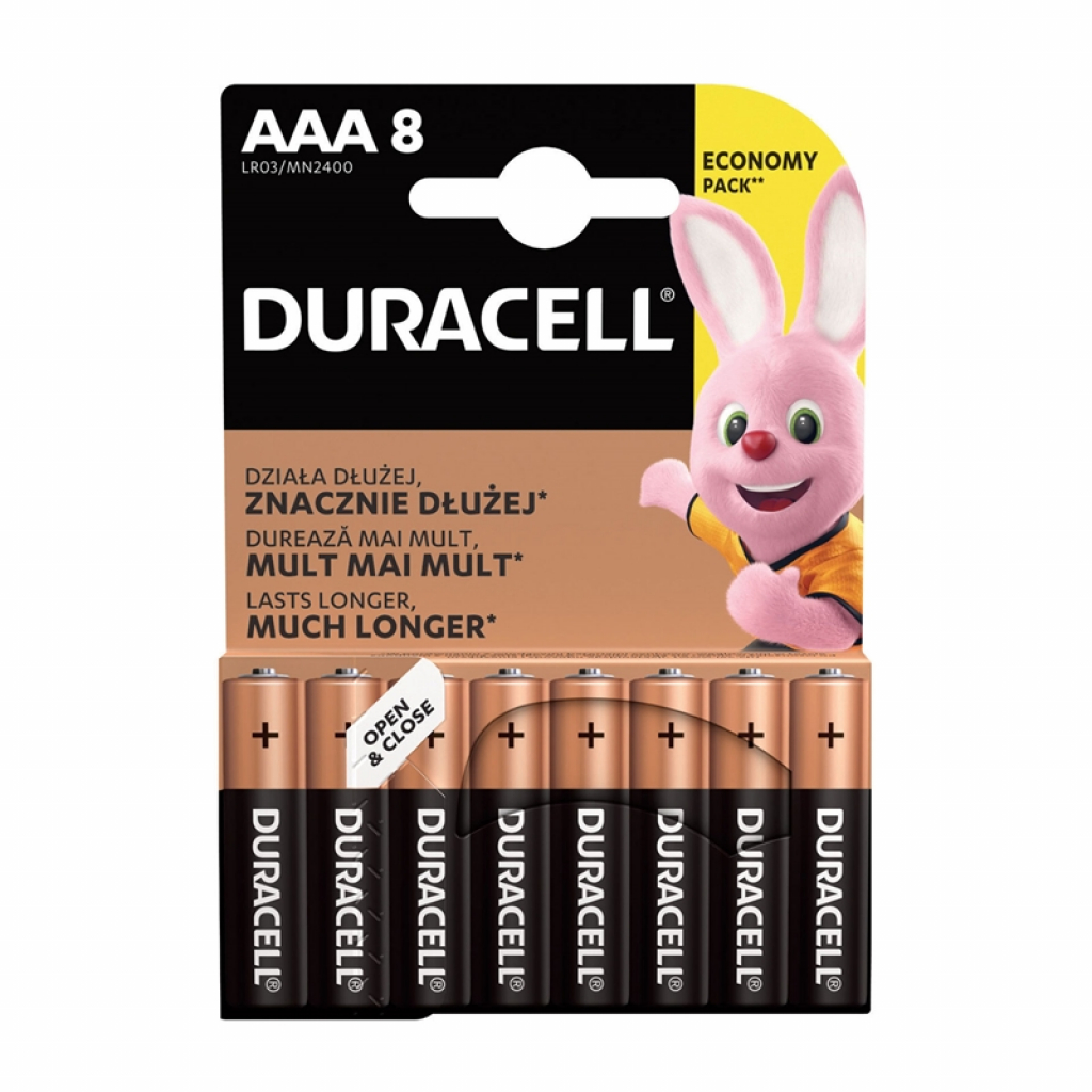 Duracell Алкална батерия Optimum, AAA, LR6, 1.5 V, 8 брояна ниска цена с бърза доставка - BestPC.BG