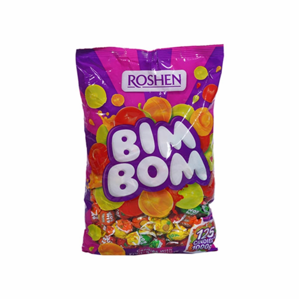 Продукт Roshen Бонбони Bim Bom, карамелажни, с плодов пълнеж, 1 kgна ниска цена с бърза доставка - BestPC.BG