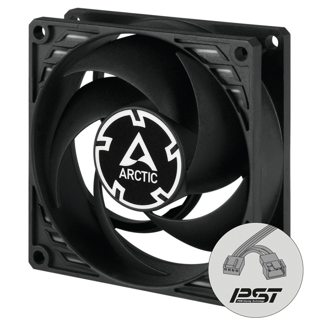 Arctic вентилатор Fan 80mm P8 PWM PST - black-black - 200-3000rpmна ниска цена с бърза доставка - BestPC.BG