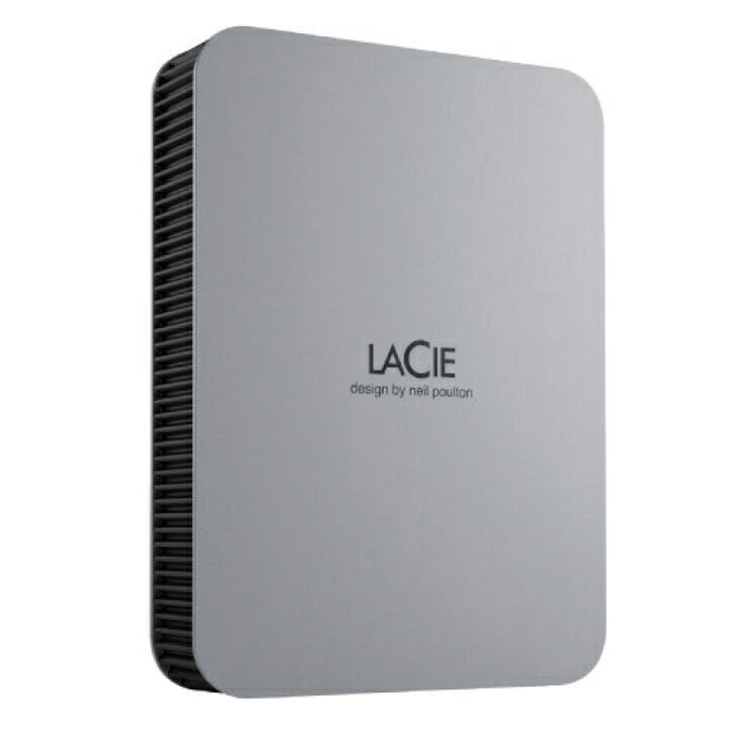 HDD външен LaCie Mobile Drive HDD USB-C 5TB 2.5inch Moon Silver with USB-C cableна ниска цена с бърза доставка - BestPC.BG