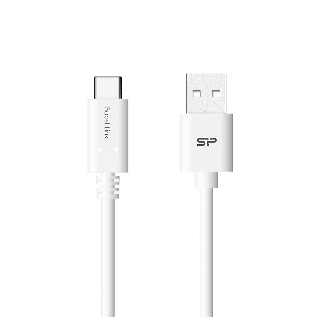 Кабел/адаптер SILICON POWER Cable USB TypeC - USB Boost Link LK10AC 1M 2.4A Whiteна ниска цена с бърза доставка - BestPC.BG