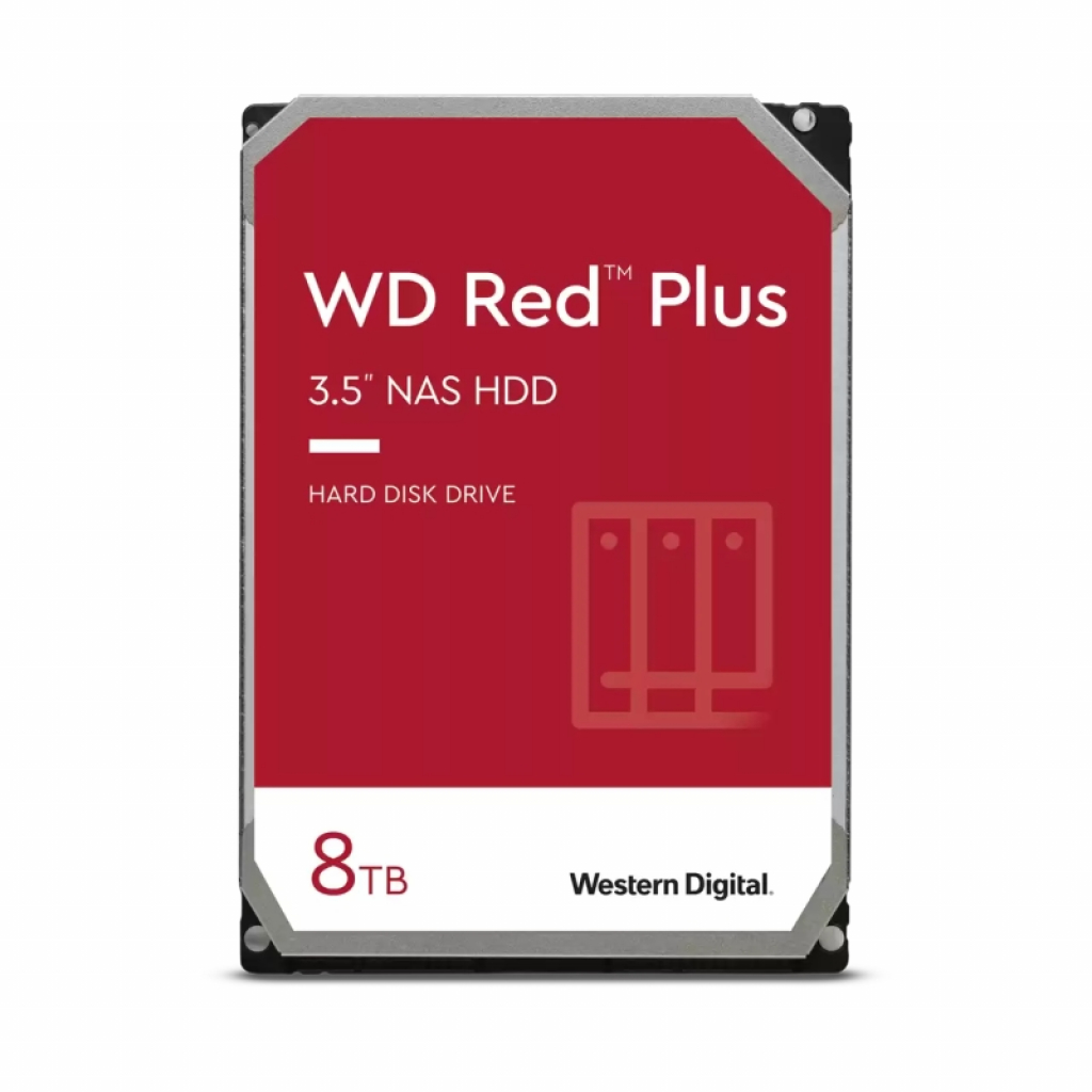 HDD NAS Western Digital Red 8TB Plus ( 3.5", 128MB, 5640 RPM, SATA 6Gb-s )на ниска цена с бърза доставка - BestPC.BG