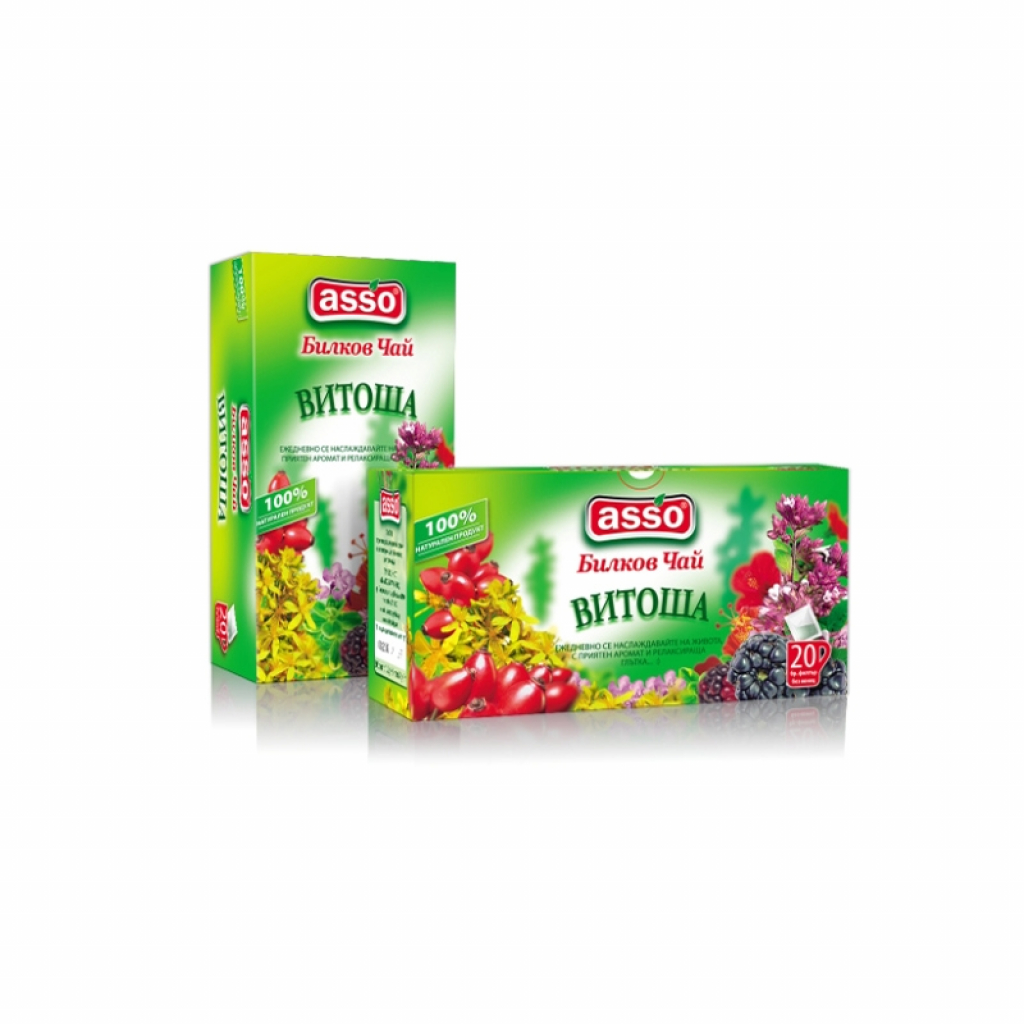Asso Чай ''Витоша'', билков, 20 брояна ниска цена с бърза доставка - BestPC.BG