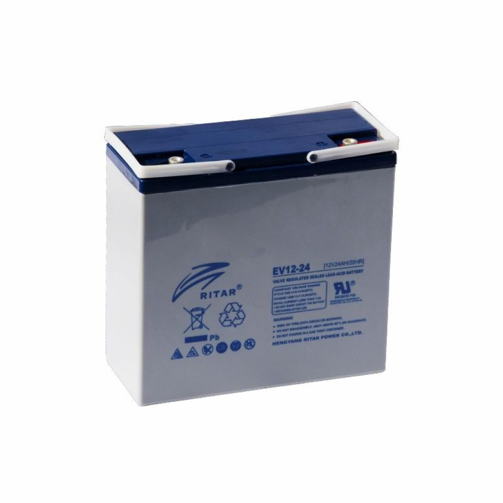 Акумулаторна батерия Ritar EV12-24, AGM, 12V, 24Ah, за електрически количкина ниска цена с бърза доставка - BestPC.BG