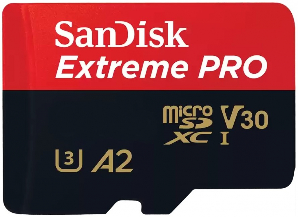 SANDISK Extreme PRO 128GB microSDXC + SD Adapterна ниска цена с бърза доставка - BestPC.BG