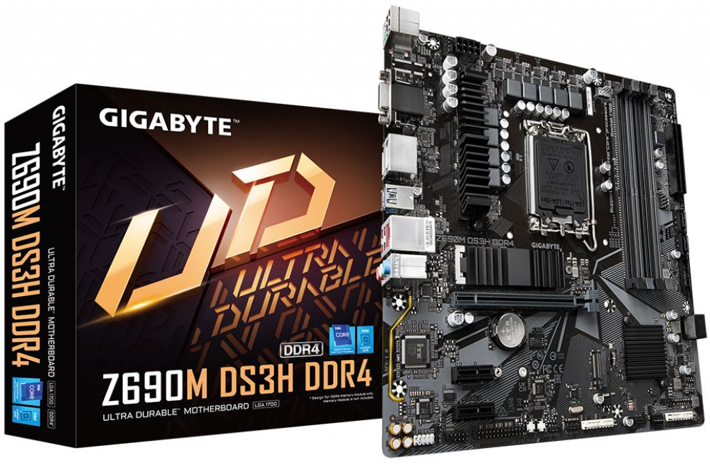 Дънна платка GIGABYTE Z690M DS3H DDR4 Intel Z690 Motherboard with 6+2+1 Hybrid Phasesна ниска цена с бърза доставка