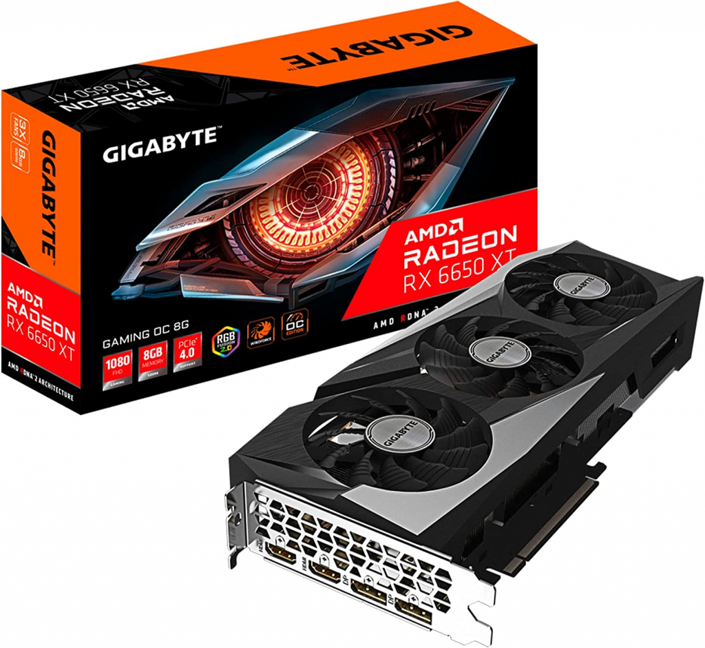 Видеокарта GIGABYTE  AMD Radeon RX 6650XT Gaming OC 8GB GDDR6 PCI Express 4.0на ниска цена с бърза доставка