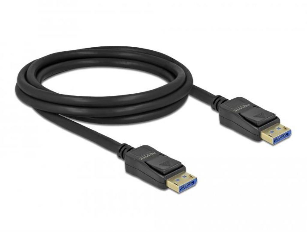 Кабел Delock DisplayPort 2.0 мъжко - DisplayPort мъжко, 2.0м, 10K, Черенна ниска цена с бърза доставка - BestPC.BG
