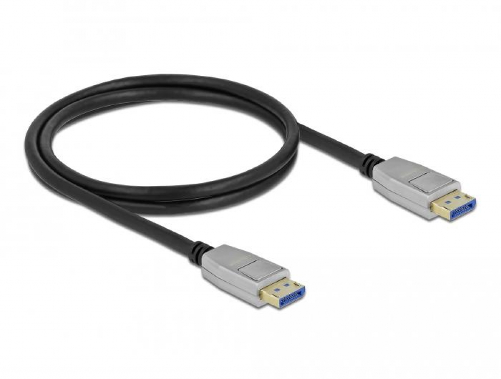 Кабел/адаптер Кабел Delock DisplayPort 2.0 мъжко - DisplayPort мъжко, 1.0м, 10K, Черенна ниска цена с бърза доставка