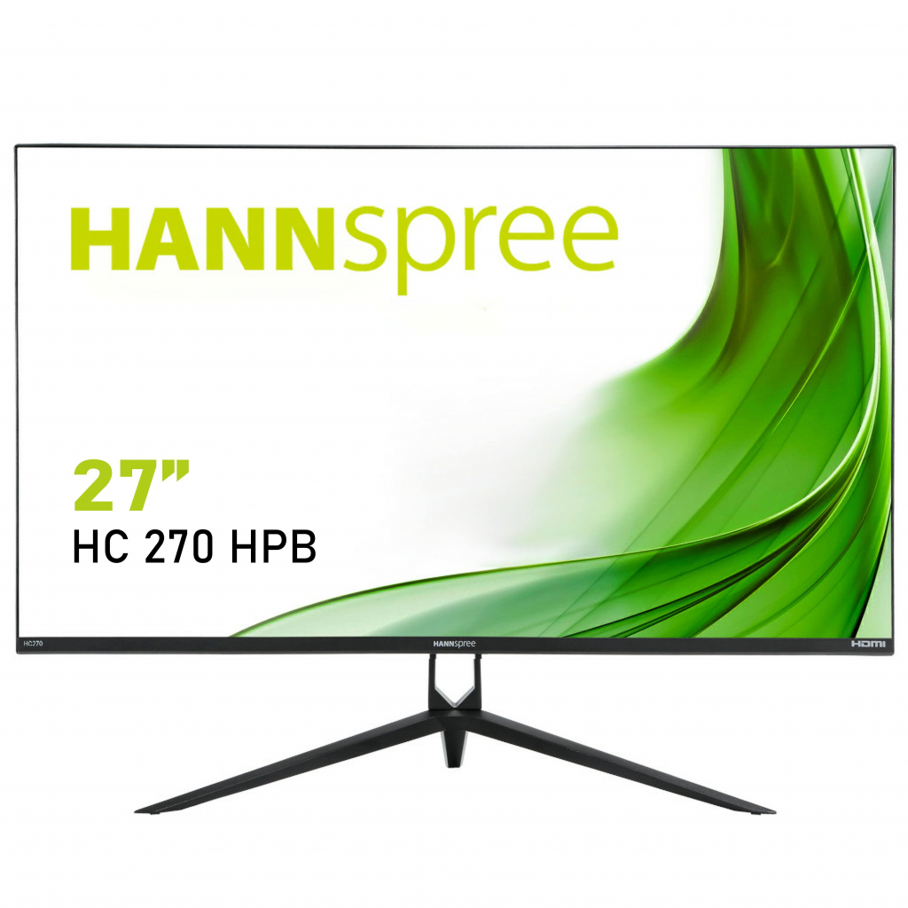 Монитор HANNSPREE HC270HPB, Full HD, Wide, 27 inch, HDMI, VGA, Черенна ниска цена с бърза доставка