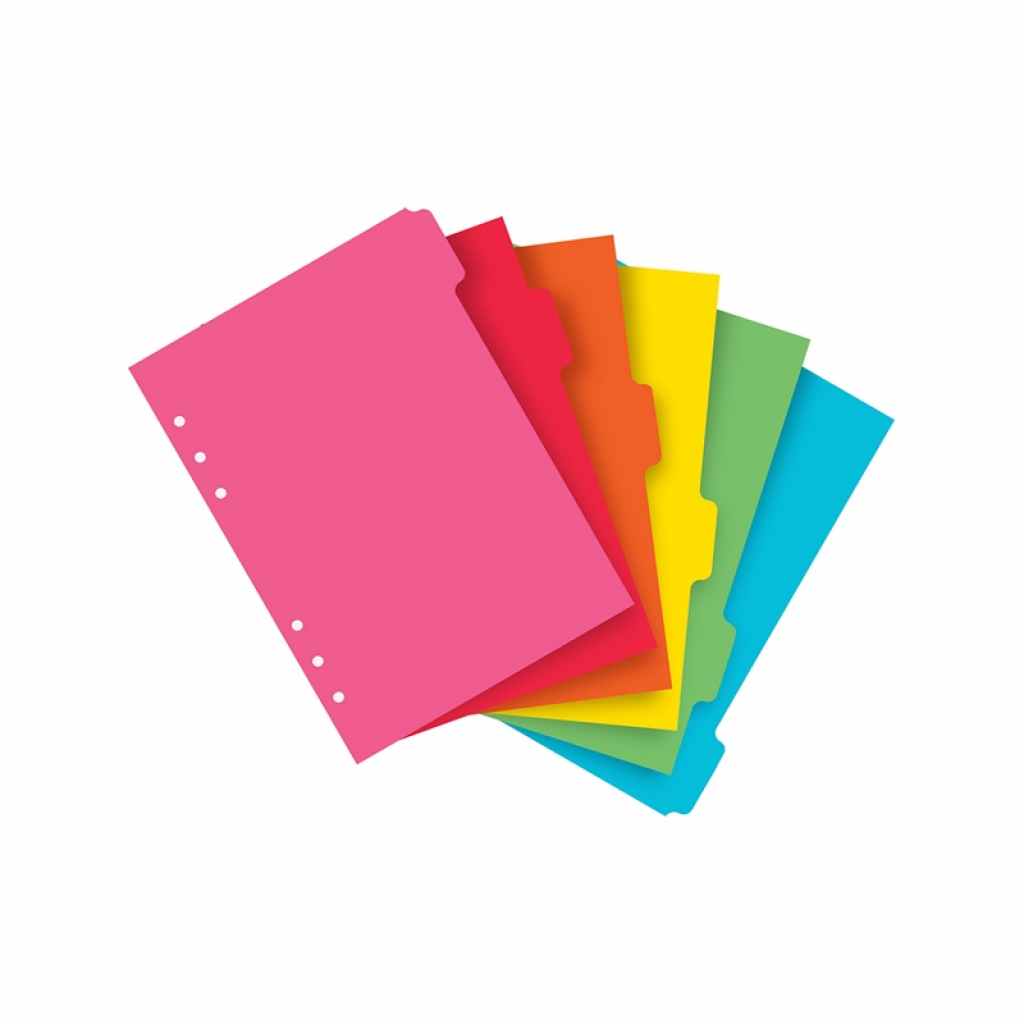 Filofax Разделител за органайзер, A5, 6 цвятана ниска цена с бърза доставка - BestPC.BG