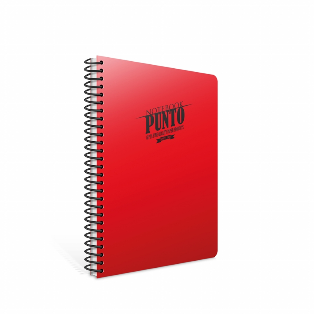 Gipta Тетрадка Punto, А5, бяла хартия, широки редове, PP корица, със спирала, 60 листана ниска цена с бърза доставка - BestPC.BG