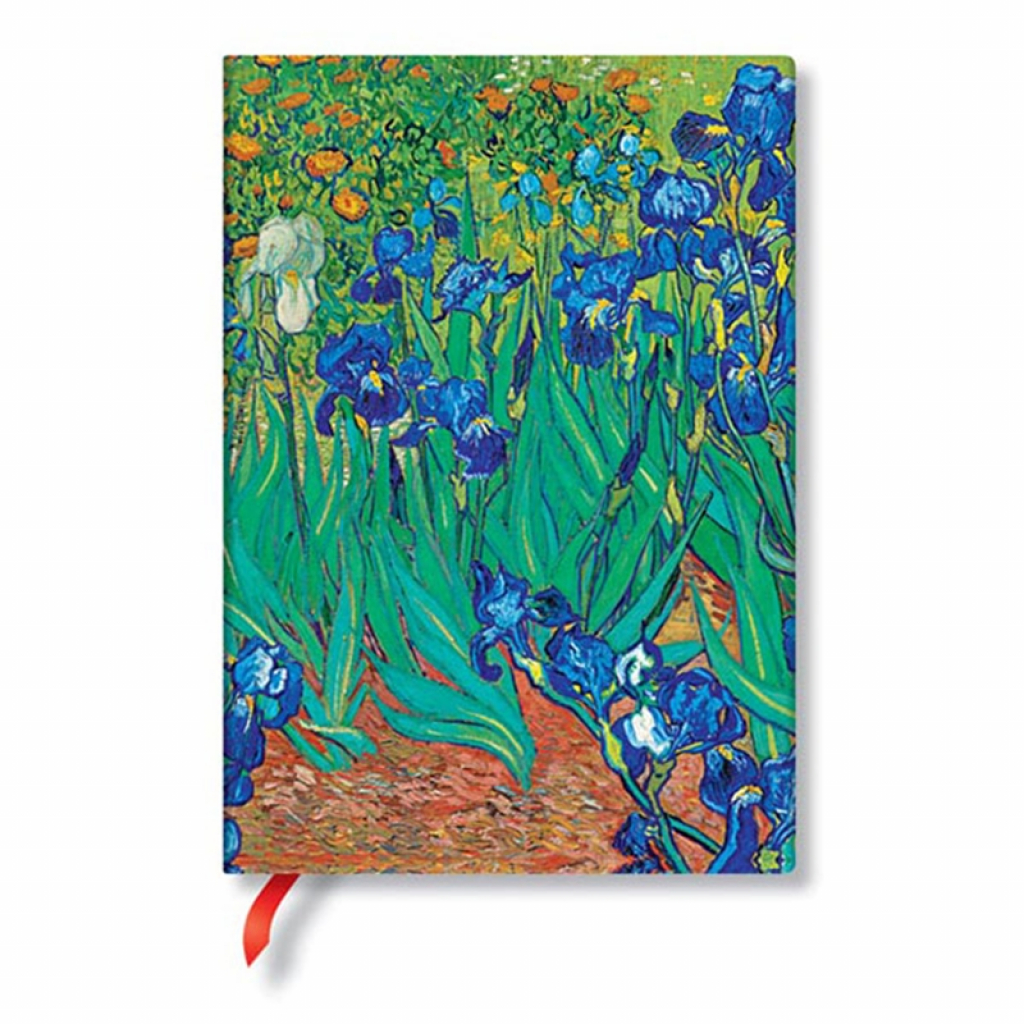 Paperblanks Тефтер Van Gogh's Irises, Midi, твърда корица, 72 листана ниска цена с бърза доставка - BestPC.BG