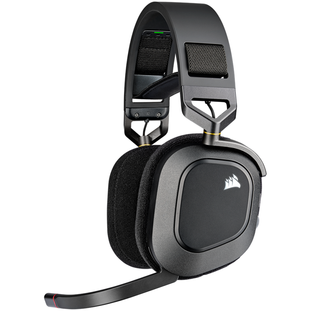 Слушалки CORSAIR HS80 RGB Wireless Headset, Carbon - EUна ниска цена с бърза доставка - BestPC.BG