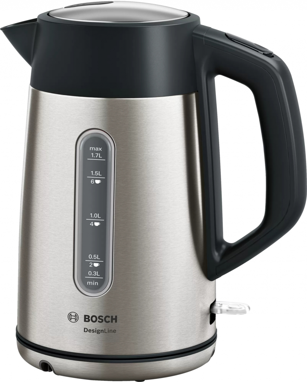 Bosch TWK4P440, Kettle, DesignLine, 2000-2400 W, 1.7 l, OneCup function, Stainless steelна ниска цена с бърза доставка - BestPC.BG