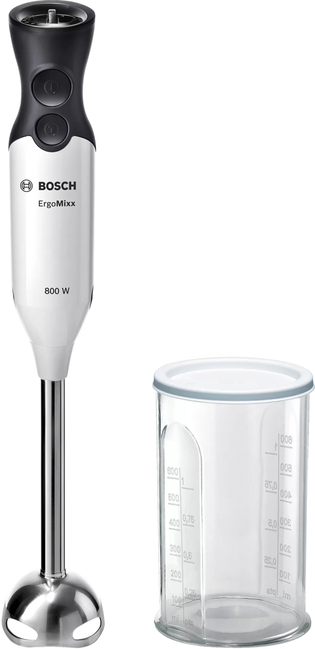 Бяла техника Bosch MS61A4110, Blender, ErgoMixx, 800 W, Included transparent jug, Whiteна ниска цена с бърза доставка
