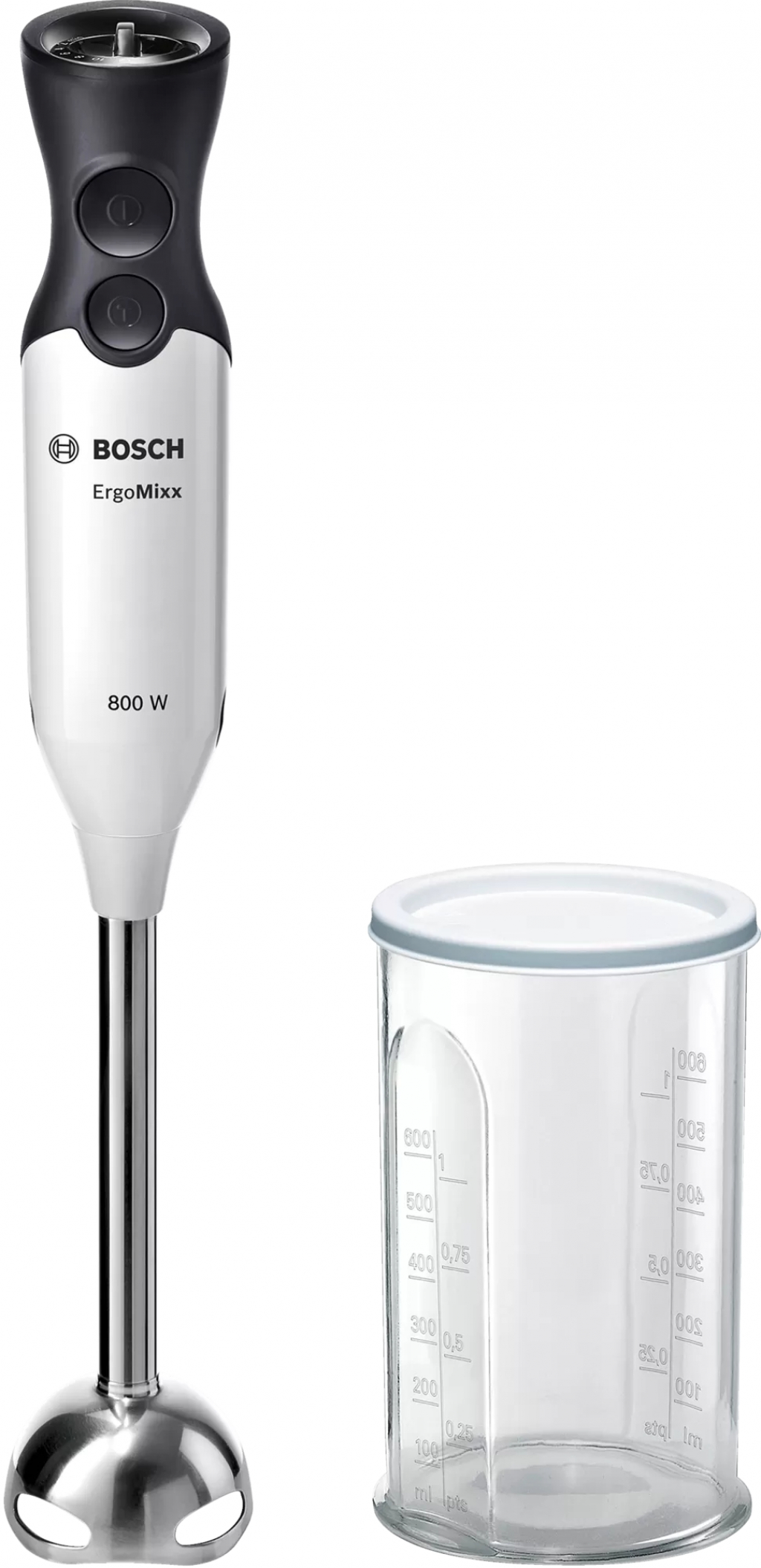 Bosch MS61A4110, Blender, ErgoMixx, 800 W, Included transparent jug, Whiteна ниска цена с бърза доставка - BestPC.BG