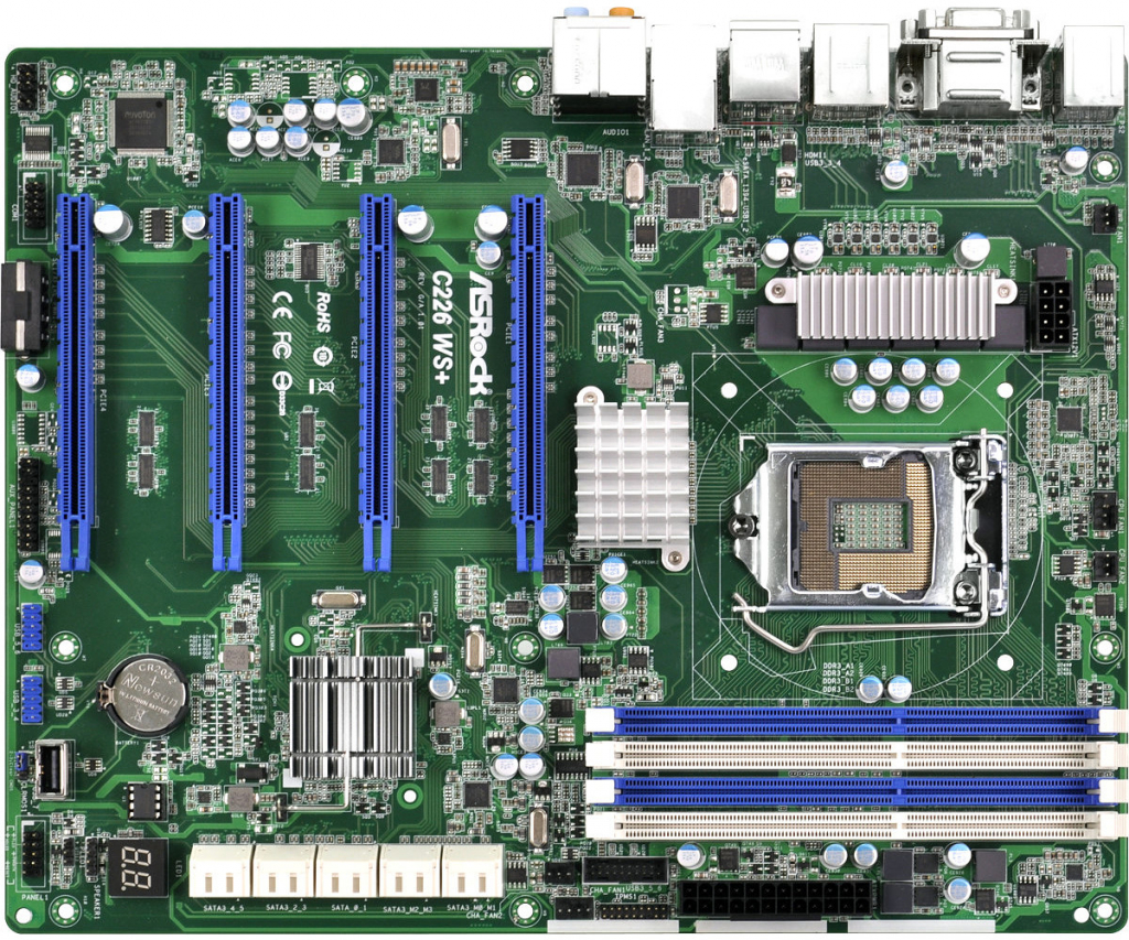 Сървърен компонент ATX, C226 chipset, 1x soc.1150, DDR3-4 DIMMs, 10xSATA 6G, 2xGLAN, no IPMI, Audioна ниска цена с бърза доставка