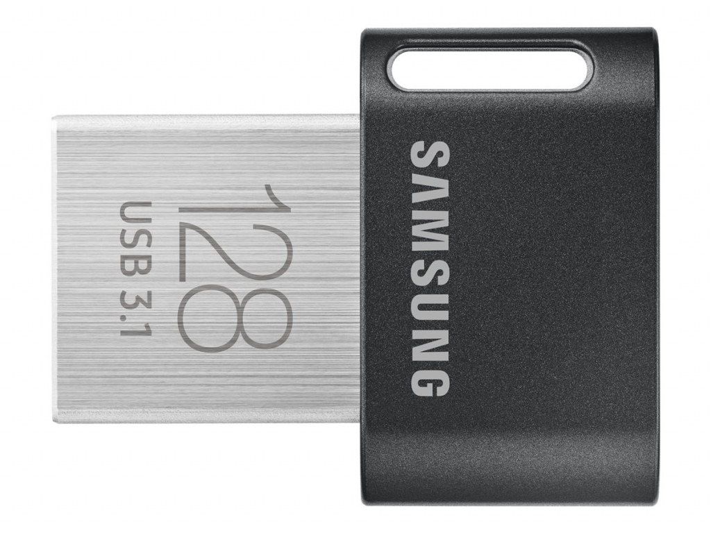 SAMSUNG FIT Plus USB flash drive type-A 128GB 400 MB-s read 110 MB-s write resistant USB 3.1 flash drive with key ring Grayна ниска цена с бърза доставка - BestPC.BG