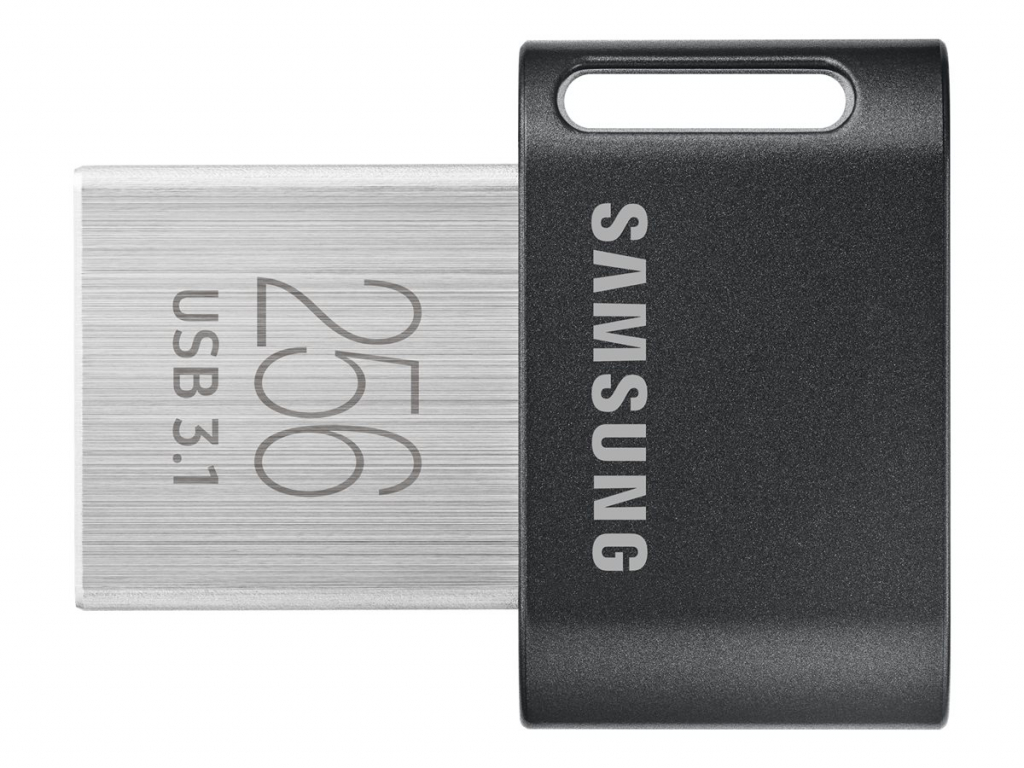 SAMSUNG FIT Plus USB flash drive type-A 256GB 400 MB-s read 110 MB-s write resistant USB 3.1 flash drive with key ring Grayна ниска цена с бърза доставка - BestPC.BG