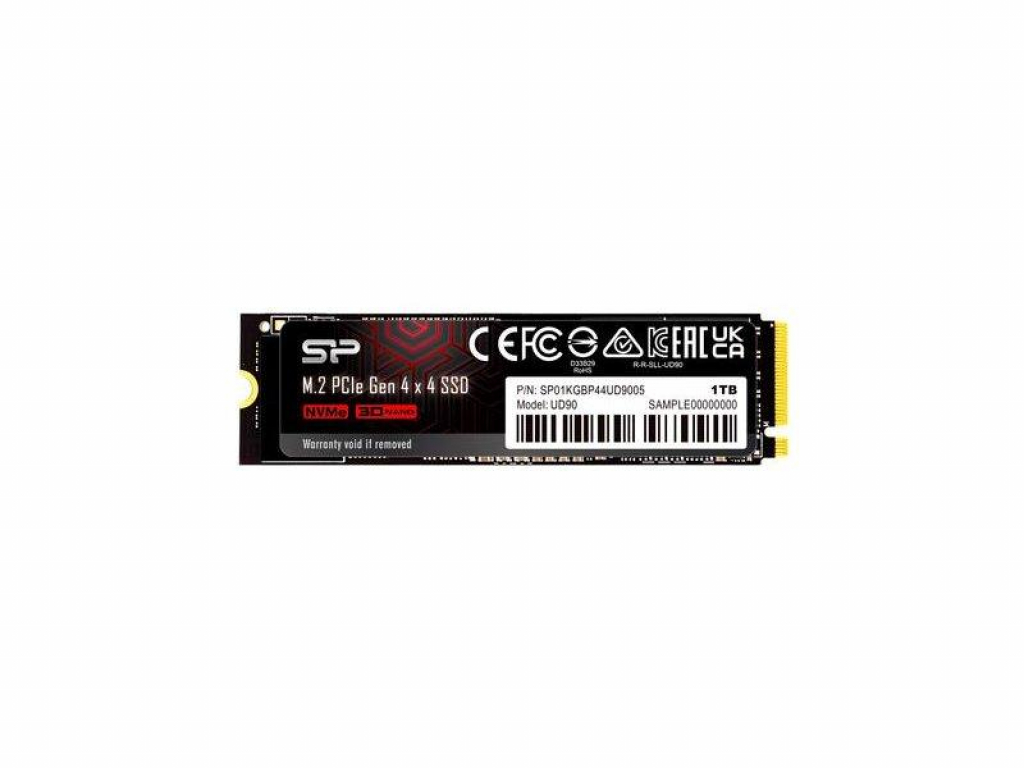 SSD Solid State Drive (SSD) Silicon Power UD90, M.2-2280, PCIe Gen 4x4, NVMe, 1000GBна ниска цена с бърза доставка