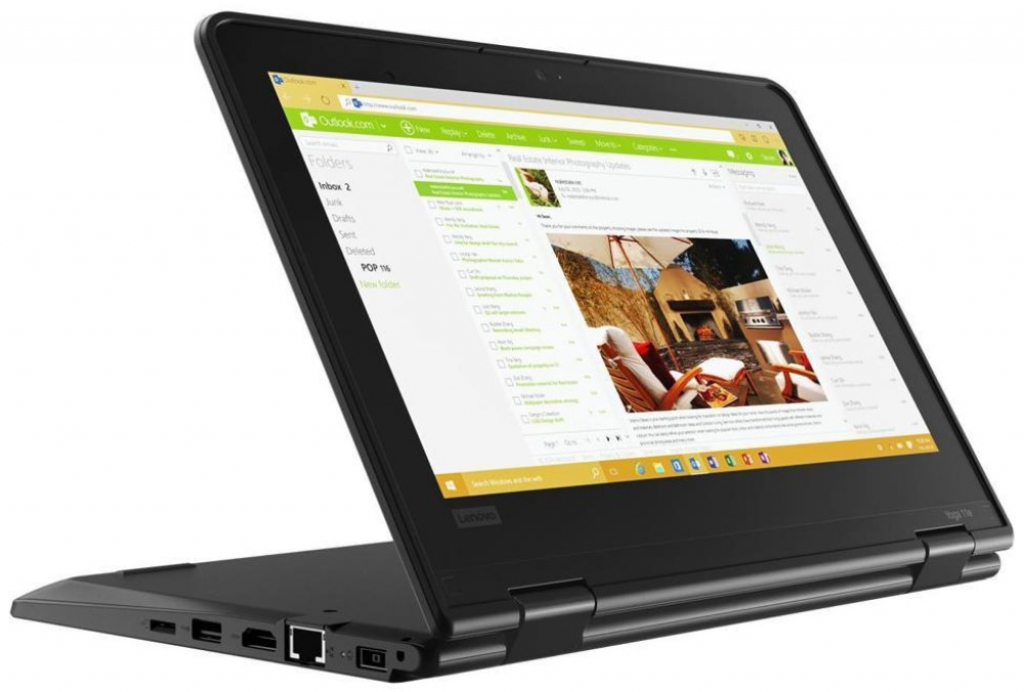 Лаптоп LENOVO TP 11e Yoga Intel Celeron N4120 11.6inch HD Touch 4GB 128GB SSD Win10Рна ниска цена с бърза доставка