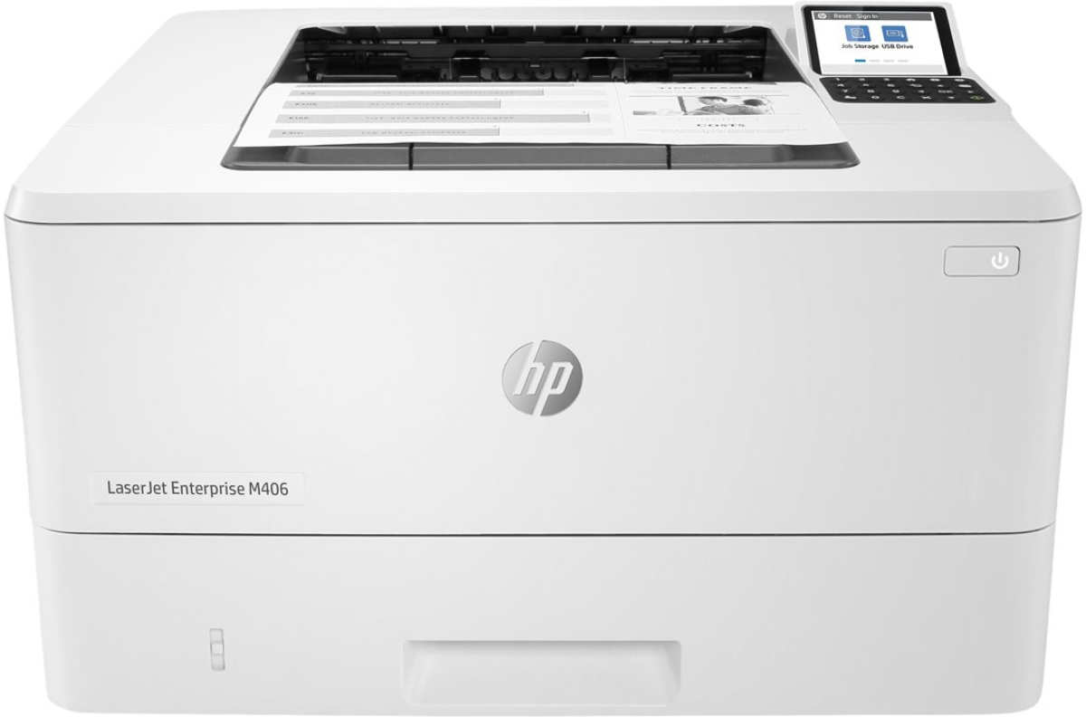 Принтер HP LaserJet Enterprise M406dn Printer Mono Duplex laser A4 1200x1200dpi 40ppm 350sheets USB LANна ниска цена с бърза доставка - BestPC.BG