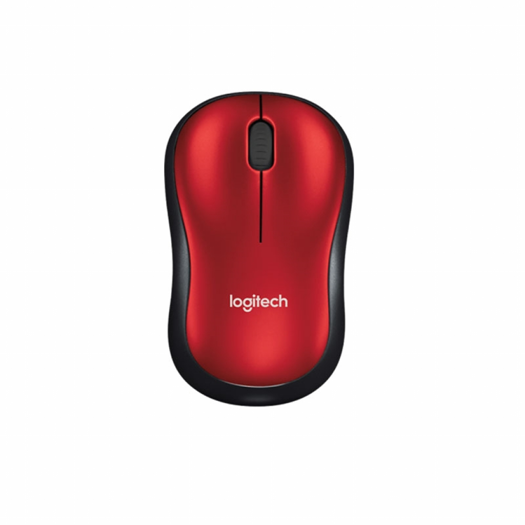 Мишка Logitech M185, безжична, 3 бутона, червенана ниска цена с бърза доставка - BestPC.BG