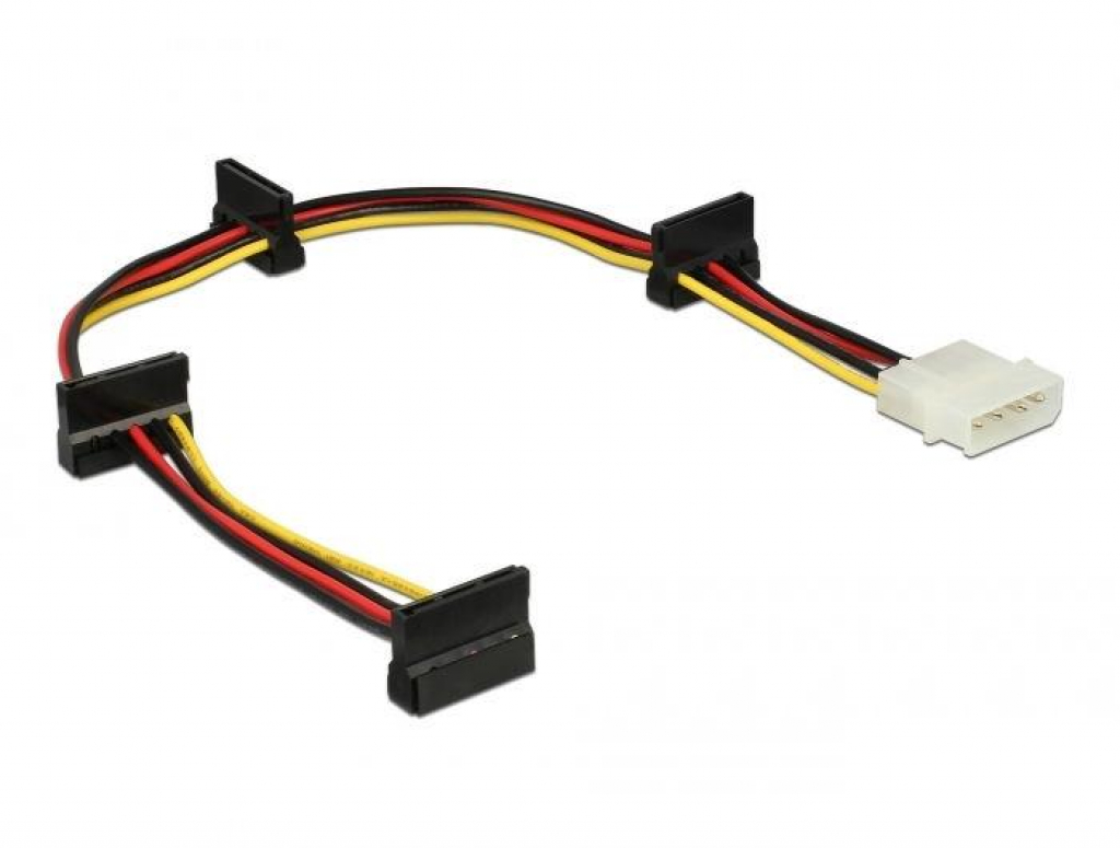 Кабел Power Molex 4 Pin 4 x SATA 15 Pin, 40cmна ниска цена с бърза доставка - BestPC.BG