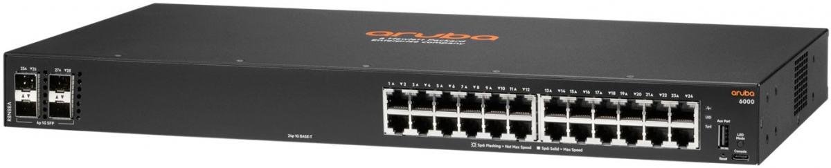 Комутатор/Суич HPE Aruba Networking CX 6000 24G 4SFP Switchна ниска цена с бърза доставка - BestPC.BG