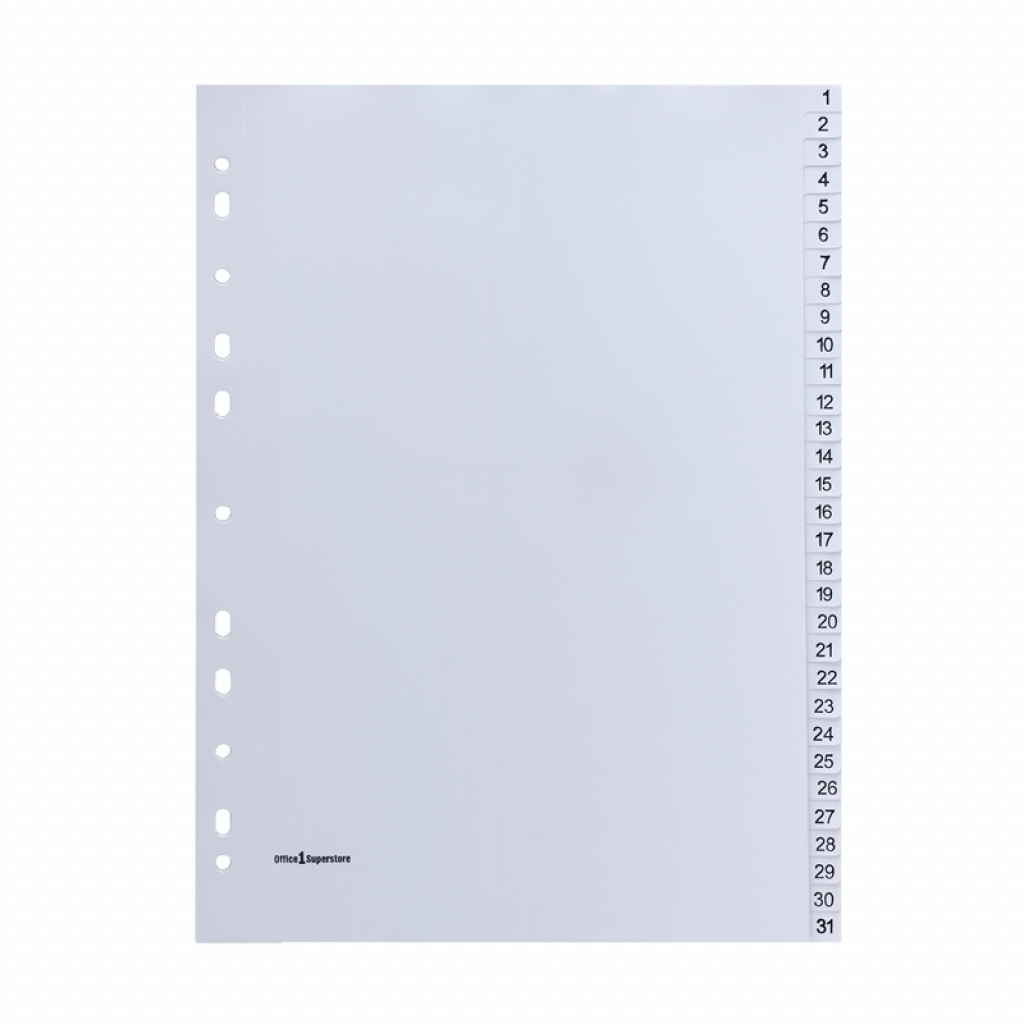 Office 1 Разделител, PP, A4, с номерация, 31 брояна ниска цена с бърза доставка - BestPC.BG