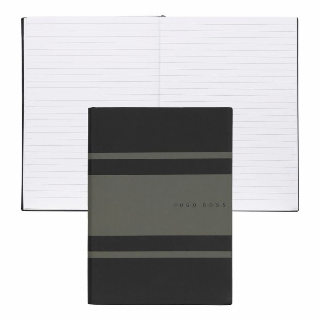 Hugo Boss Тефтер Essential Gear Matrix, на редове, A5, тъмнозеленна ниска цена с бърза доставка - BestPC.BG