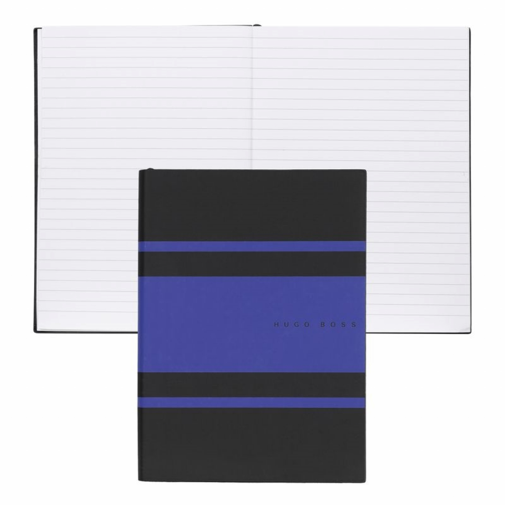 Hugo Boss Тефтер Essential Gear Matrix, на редове, A5, синна ниска цена с бърза доставка - BestPC.BG