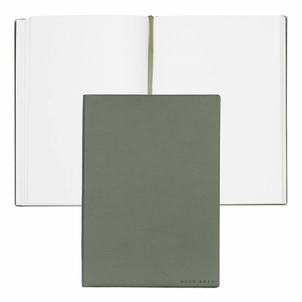Hugo Boss Тефтер Essential Storyline, бели листове, A5, тъмнозеленна ниска цена с бърза доставка - BestPC.BG