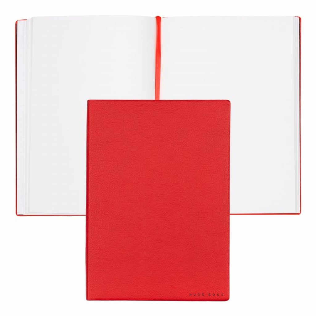 Hugo Boss Тефтер Essential Storyline, бели листове, A5, червенна ниска цена с бърза доставка - BestPC.BG
