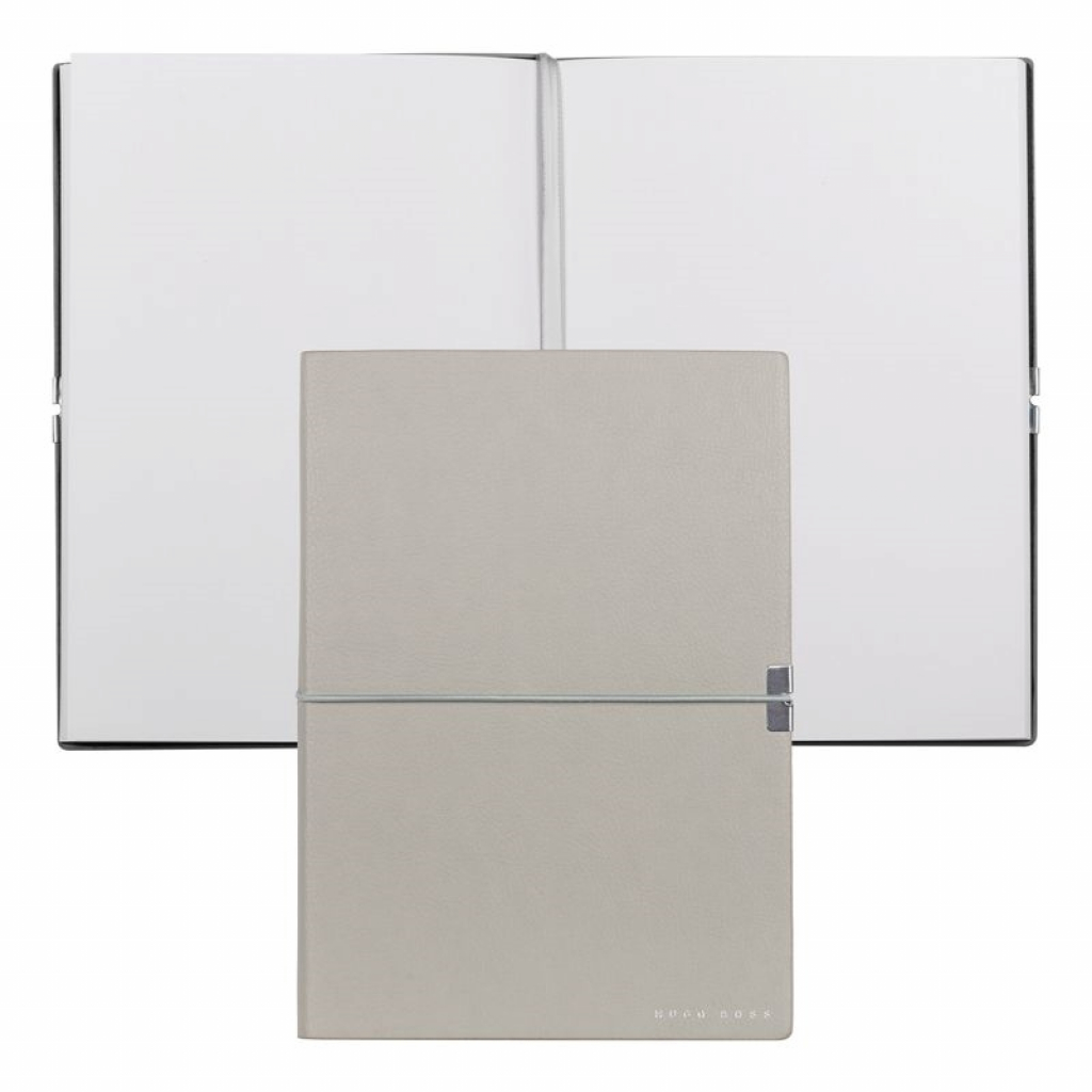 Hugo Boss Тефтер Elegance Storyline, бели листове, A5, сивна ниска цена с бърза доставка - BestPC.BG