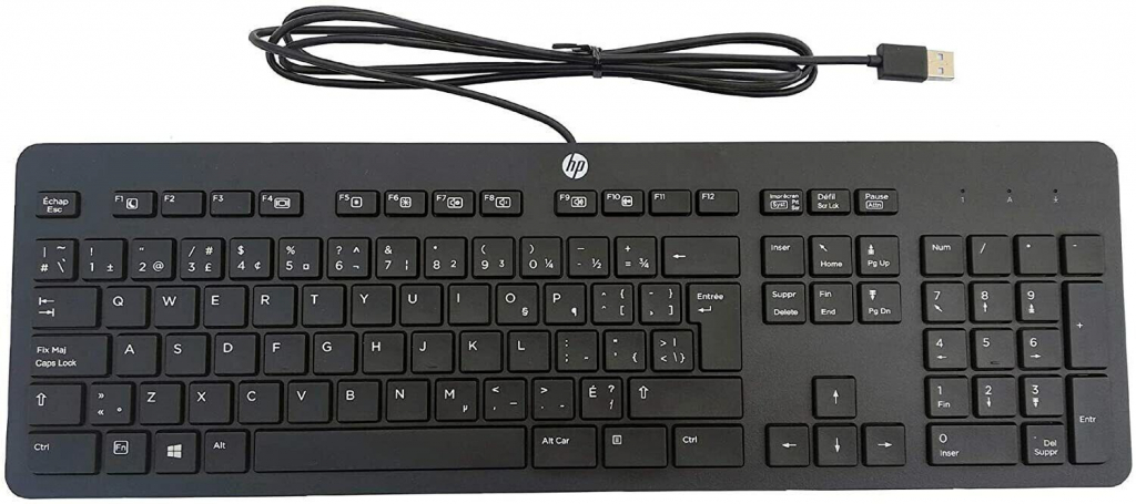 Клавиатура HP Business Slim, USB, 1.8m, Чернана ниска цена с бърза доставка - BestPC.BG