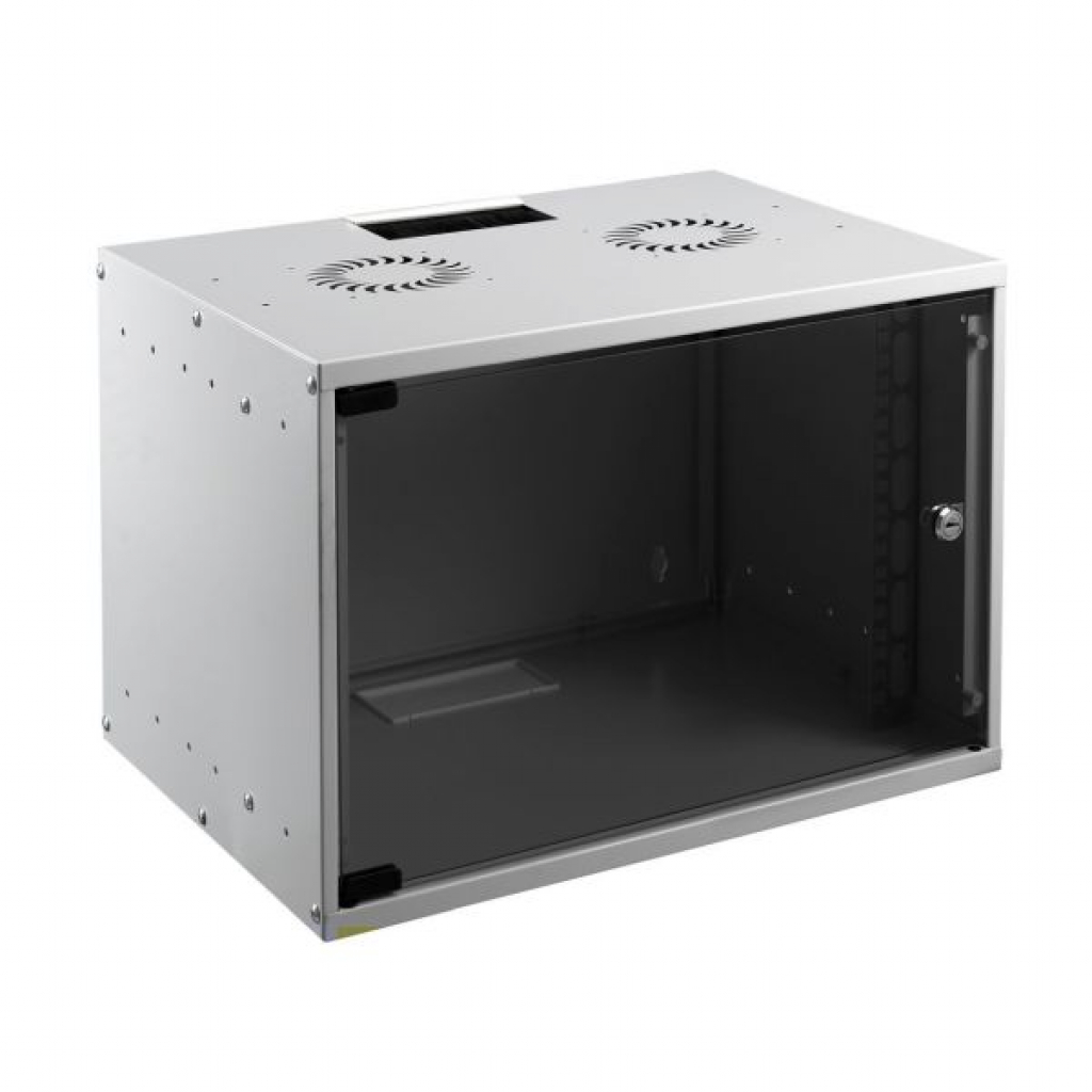 Шкаф за техника - Rack 12U 19” Комуникационен шкаф с размери WDH: 535x400x572mm,на ниска цена с бърза доставка