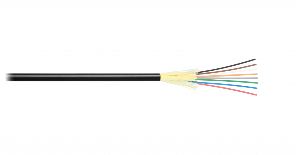 Инсталационен оптичен кабел NIKOMAX Оптичен кабел 12 влакна, NKL-F-012S2I-00U-BK. 2000 метрана ниска цена с бърза доставка
