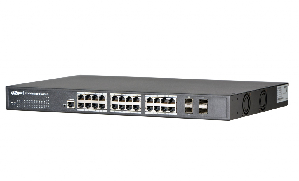 Комутатор/Суич Dahua PFS5424-24T, 20x 1000Mbps, 4x SFP, L2+, Managedна ниска цена с бърза доставка - BestPC.BG