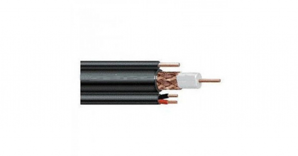 Коаксиален кабел Коаксиален кабел CCTV+2*0.75 DS PEM Black 300mна ниска цена с бърза доставка