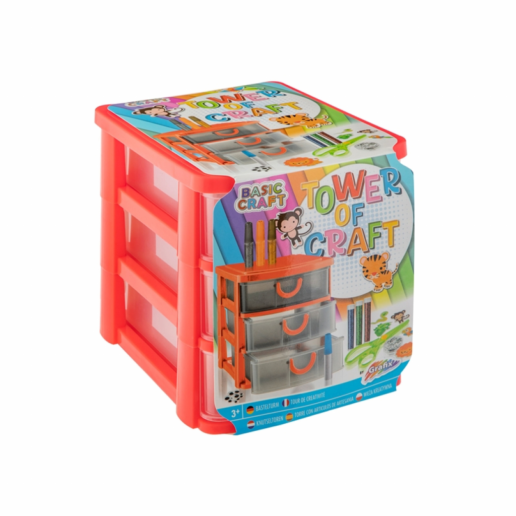 Grafix Шкаф с 3 чекмеджета и крафт материалина ниска цена с бърза доставка - BestPC.BG