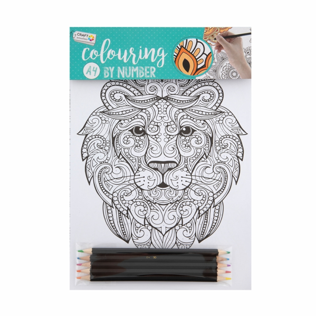 Craft ID Книжка за оцветяване, по номера, А4, с 5 листа и 5 моливана ниска цена с бърза доставка - BestPC.BG
