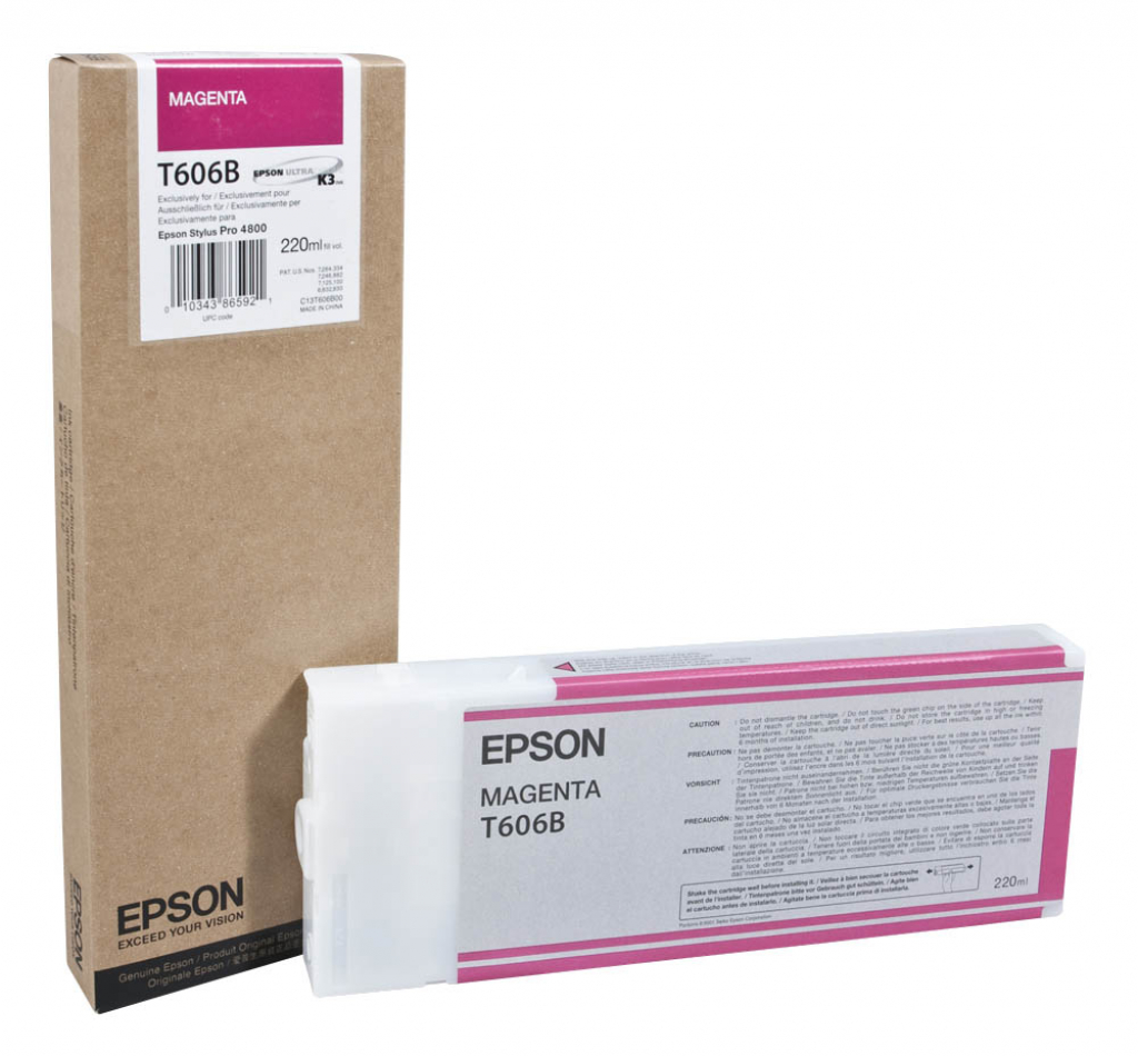 Касета с мастило EPSON T606B ink cartridge magenta standard capacity 220ml 1-packна ниска цена с бърза доставка