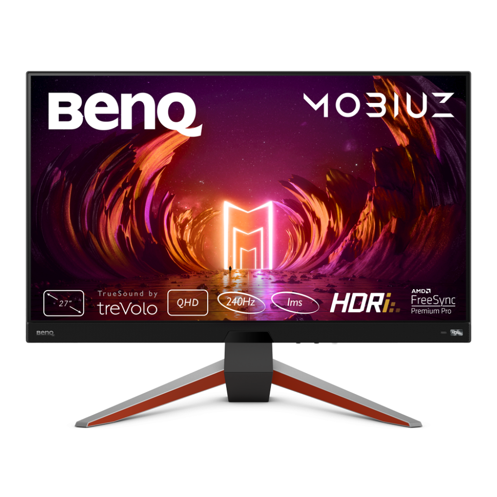 Монитор BenQ MOBIUZ EX270QM, 27" 2560 x 1440 WQHD, 1ms, USB, DP, speaker, Сребристна ниска цена с бърза доставка