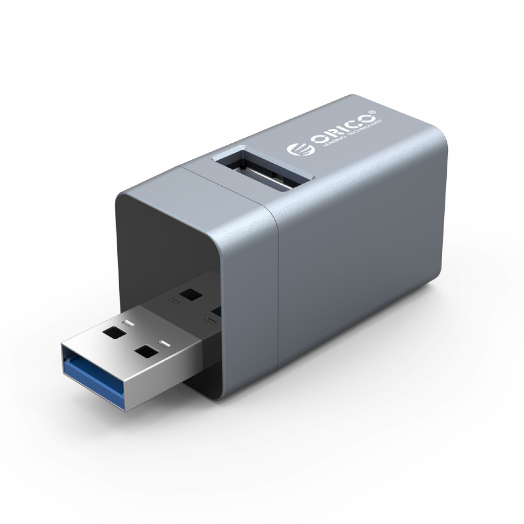 USB Хъб Мини USB 3.0 хъб 3 в 1 Orico MINI-U32L-GYна ниска цена с бърза доставка