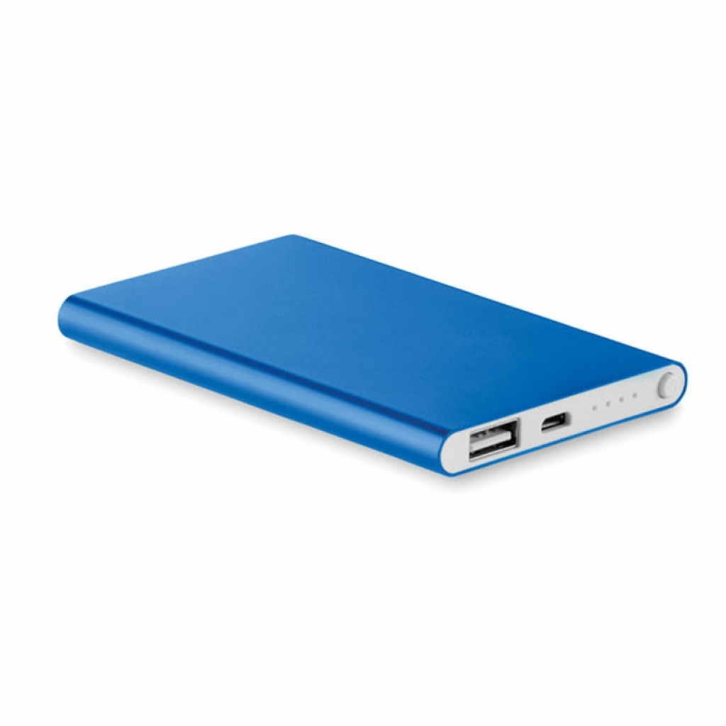 Външна батерия More Than Gifts Мобилна батерия Powerflat, 4000 mAh, синяна ниска цена с бърза доставка - BestPC.BG