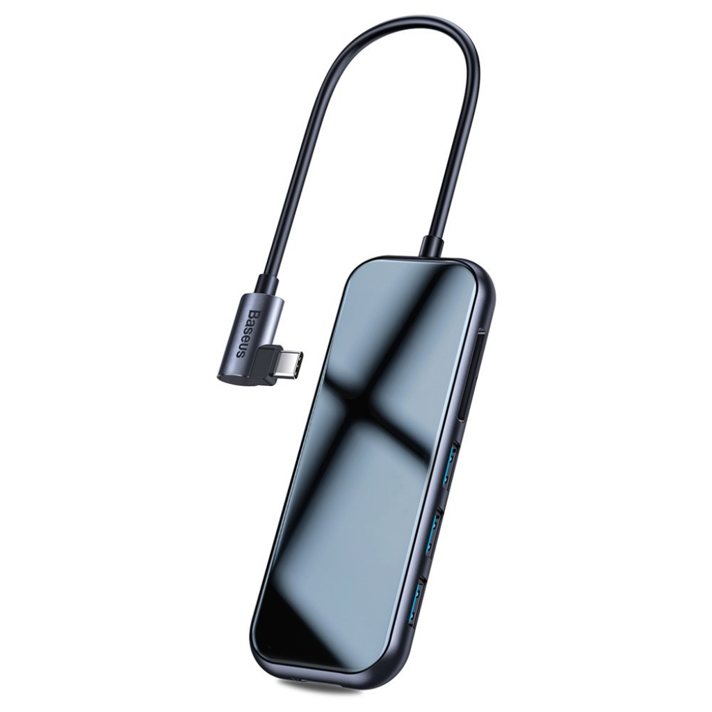 USB Хъб Мултифункционален USB хъб Baseus Mirror Series Type-C - тъмносивна ниска цена с бърза доставка